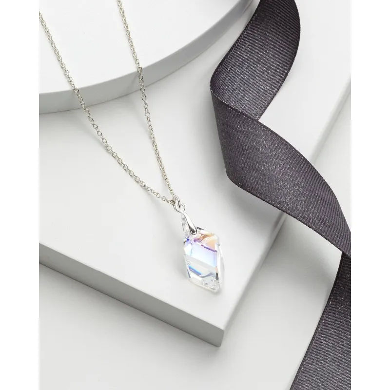 Sterling Silver Aurora Borealis Swarovski Crystal Pendant Necklace sold by Zulily