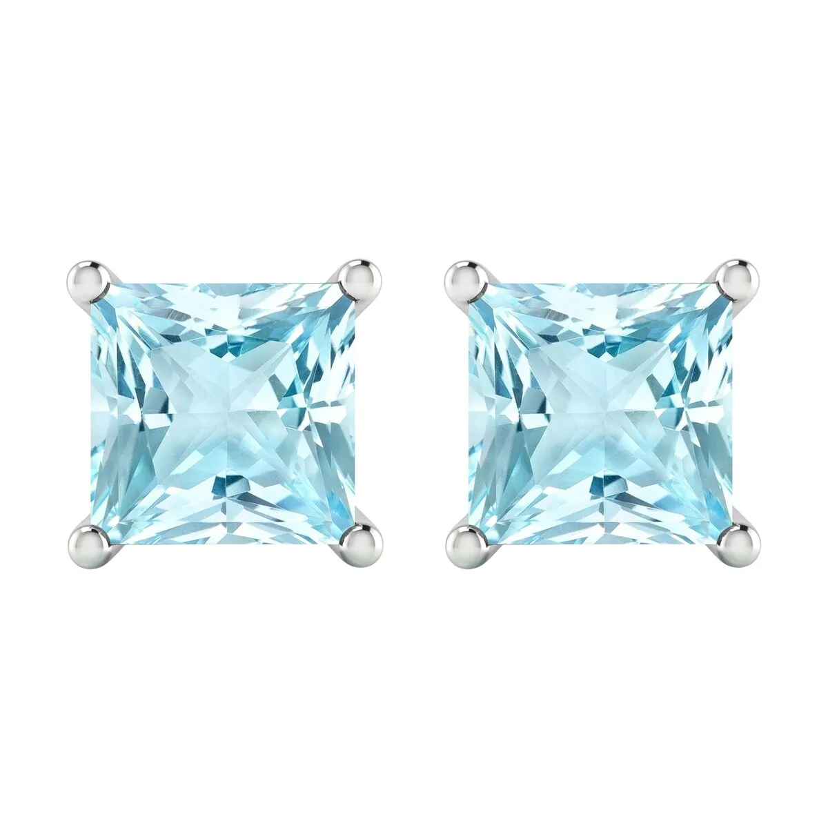 Sterling Silver 1.80Ct Natural Aquamarine Stud Earrings sold by Zulily product image thumbnail 2