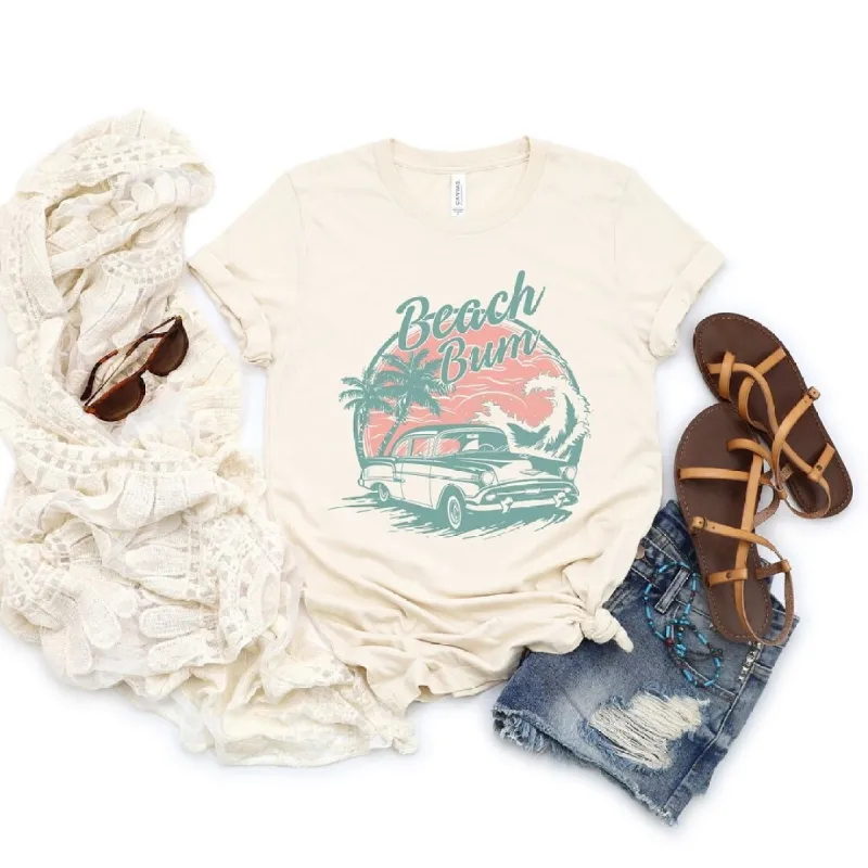 Beach Bum Vintage Car Short Sleeve Crewnneck Tee sold by Zulily
