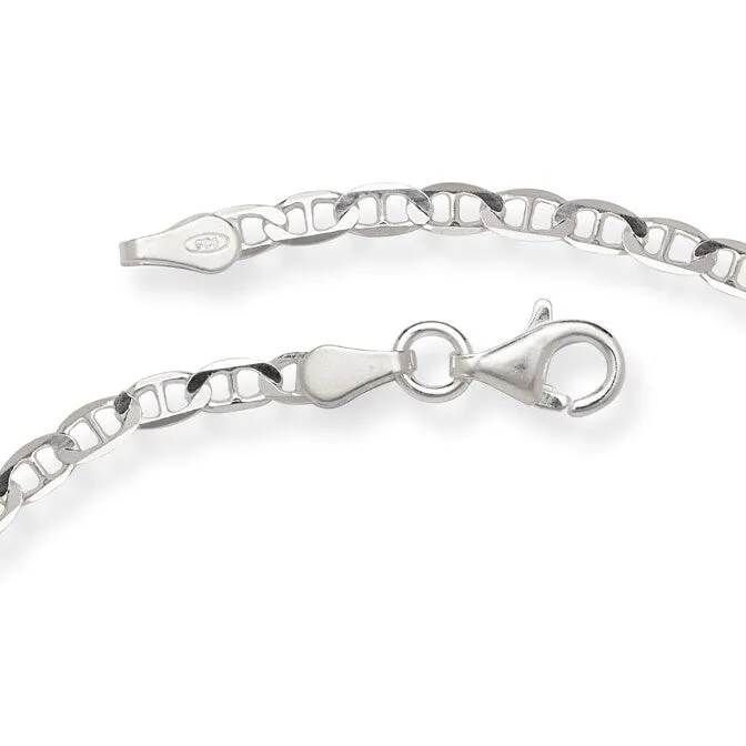 Curata Sterling Silver 10-inch 2.9 mm Mariner Link Anklet - White sold by Zulily product image thumbnail 3