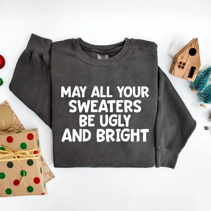 Sweaters Be Ugly and Bright Garment Dyed Sweatshirt sold by Zulily