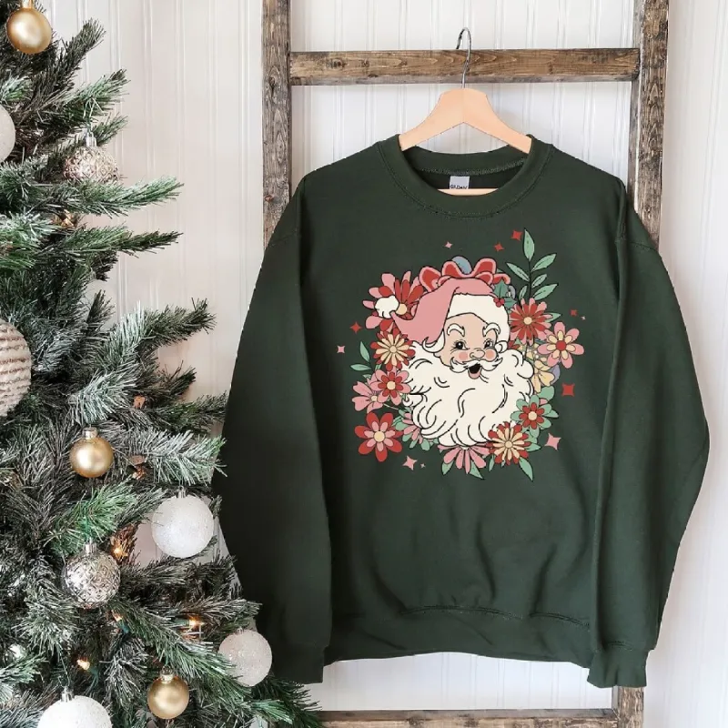 Floral Santa Graphic Sweatshirt sold by Zulily