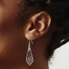 Curata 925 Sterling Silver Polished 15x53mm Amethyst Dangle Hook Earrings sold by Zulily