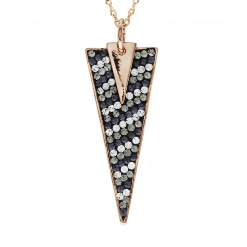 Crystal Spike Triangular Pendant Necklace made by Zulily