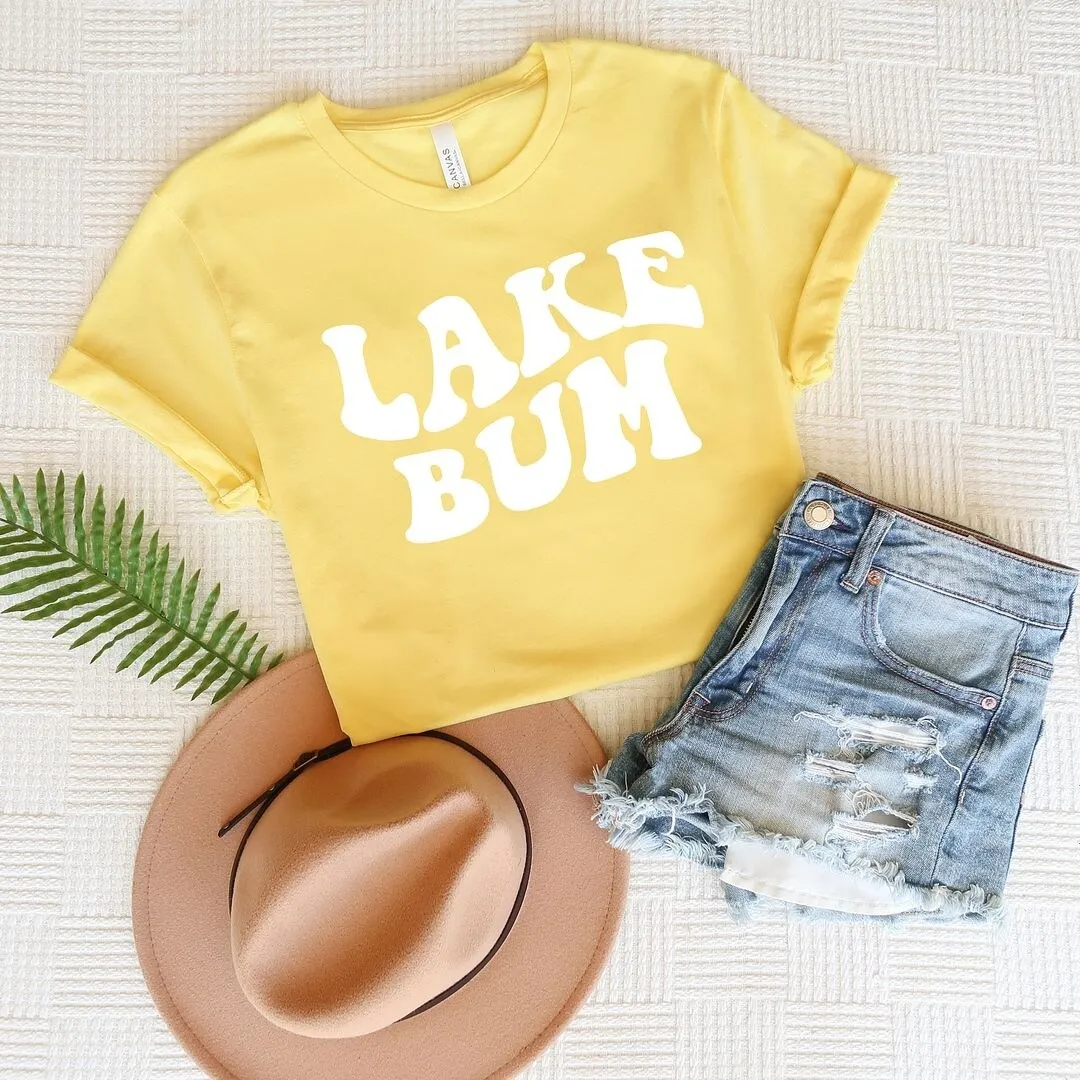 Lake Bum Wavy Short Sleeve Crewnneck Tee sold by Zulily