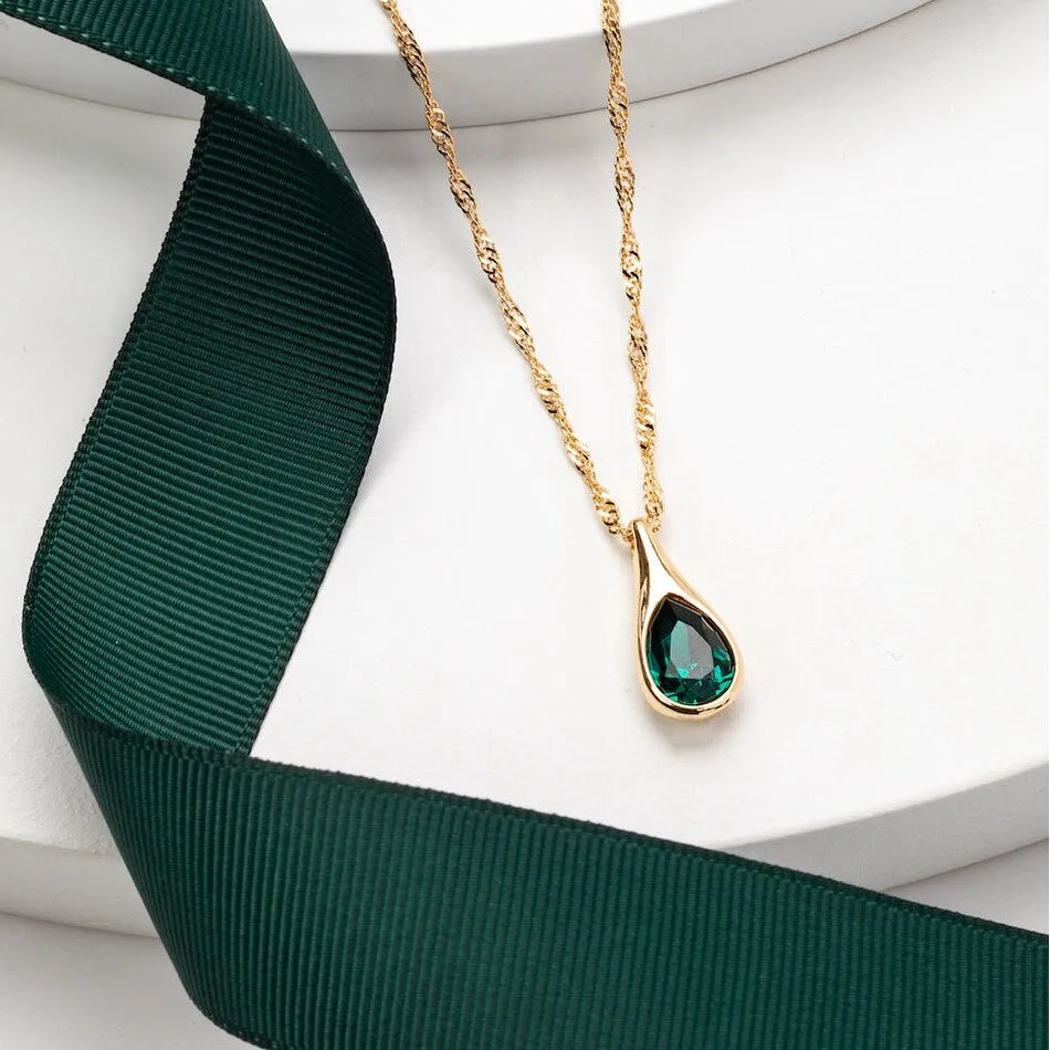 Crystal Teardrop Pendant Necklace sold by Zulily product image thumbnail 3