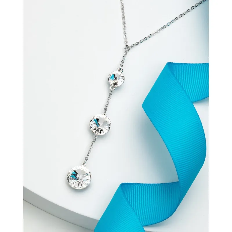 3-Crystal Graduated Necklace with Swarovski Crystals sold by Zulily