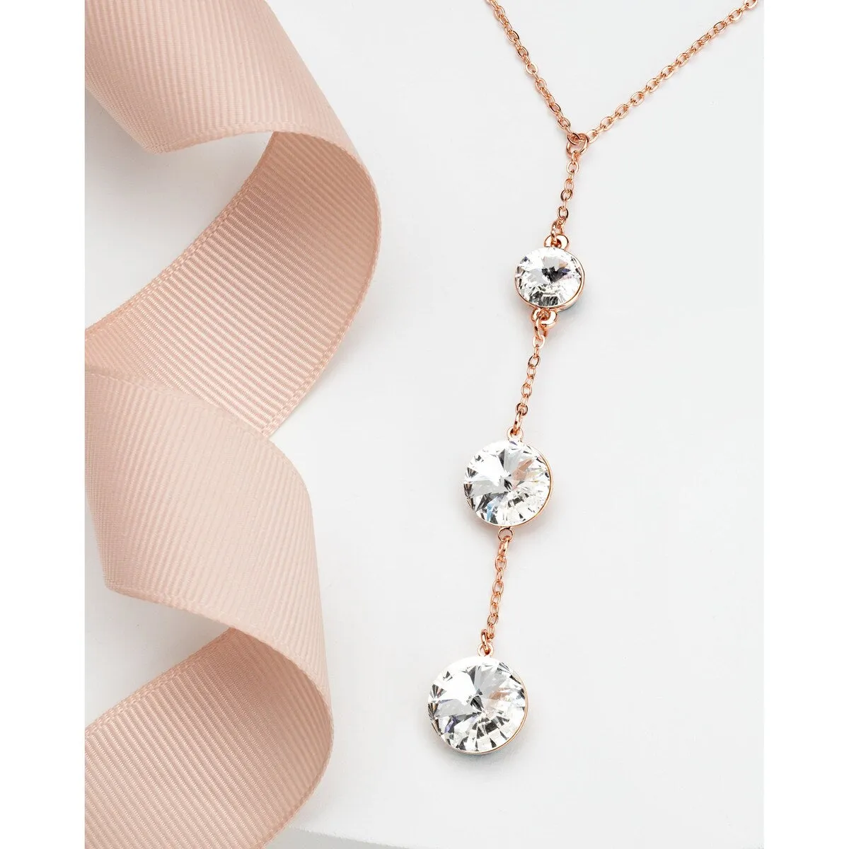 3-Crystal Graduated Necklace with Swarovski Crystals sold by Zulily product image thumbnail 3