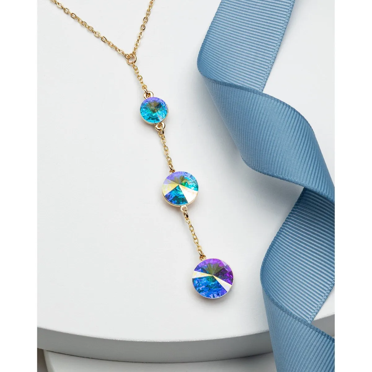 3-Crystal Graduated Necklace with Swarovski Crystals sold by Zulily product image thumbnail 5