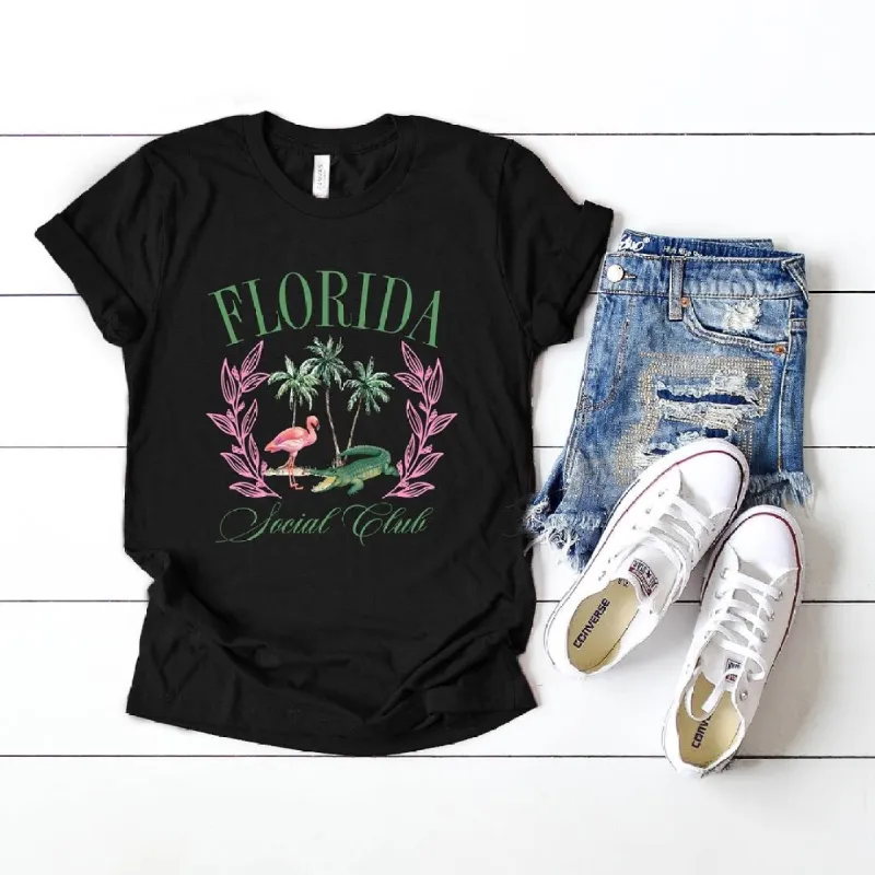Florida Social Club Short Sleeve Crewnneck Tee sold by Zulily