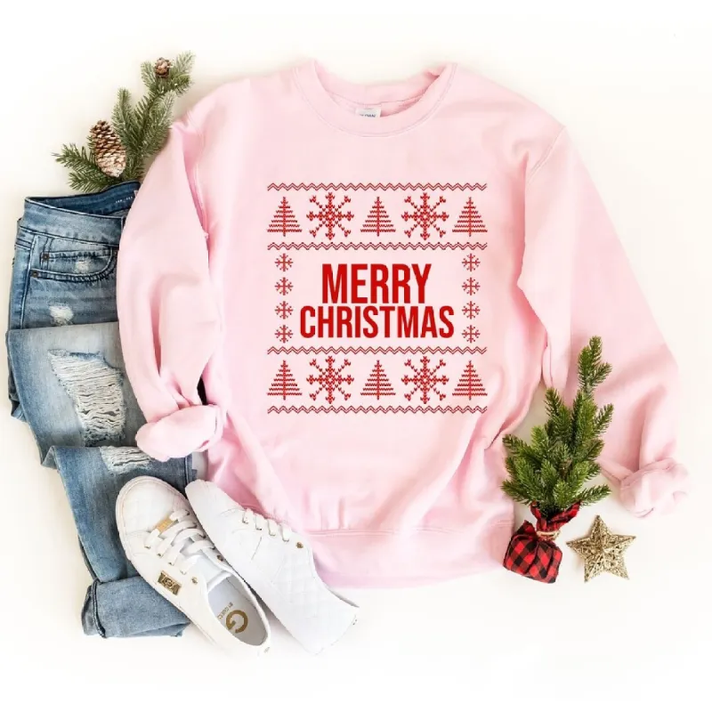 Merry Christmas Sweater Graphic Sweatshirt sold by Zulily
