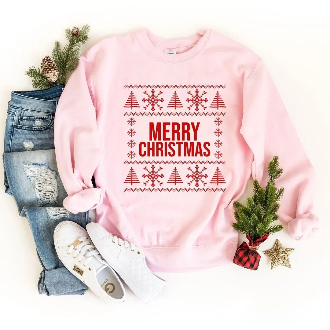 Merry Christmas Sweater Graphic Sweatshirt sold by Zulily