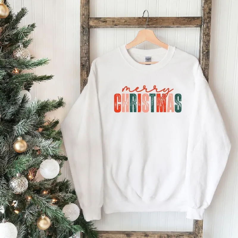 Distressed Merry Christmas Graphic Sweatshirt sold by Zulily
