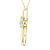 18K Gold Over Sterling Silver Natural Rainbow Moonstone Cross Pendant sold by Zulily