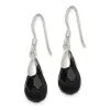 Curata 925 Sterling Silver Polished 8x30mm Hook Simulated Onyx Teardrop Dangle Earrings sold by Zulily