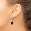 Curata 925 Sterling Silver Polished 8x30mm Hook Simulated Onyx Teardrop Dangle Earrings sold by Zulily