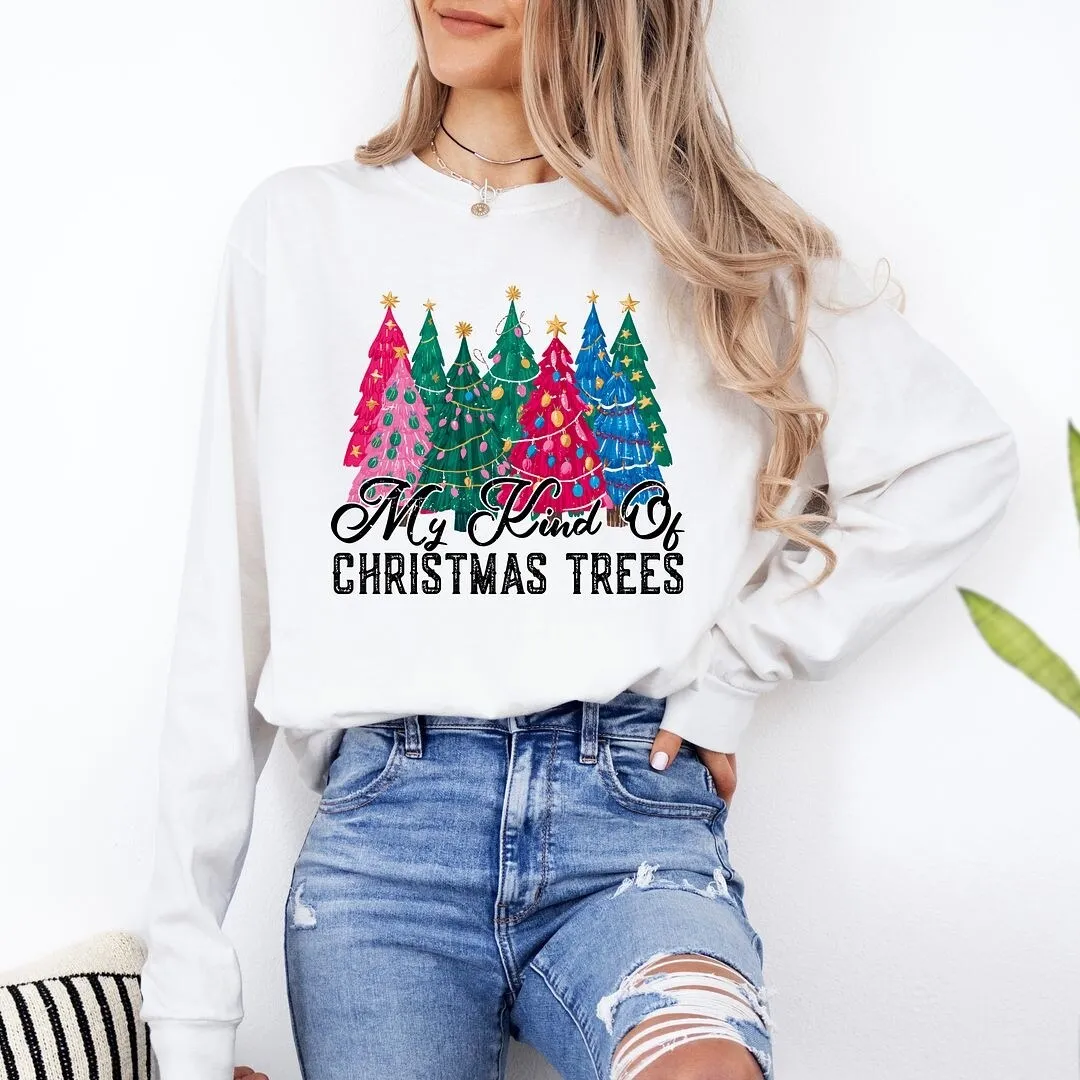 My Kind of Christmas Trees Garment Dyed Long Sleeve sold by Zulily product image thumbnail 3