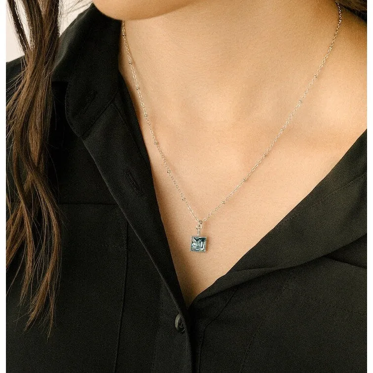 Square Crystal Dainty Pendant Necklace sold by Zulily product image thumbnail 4