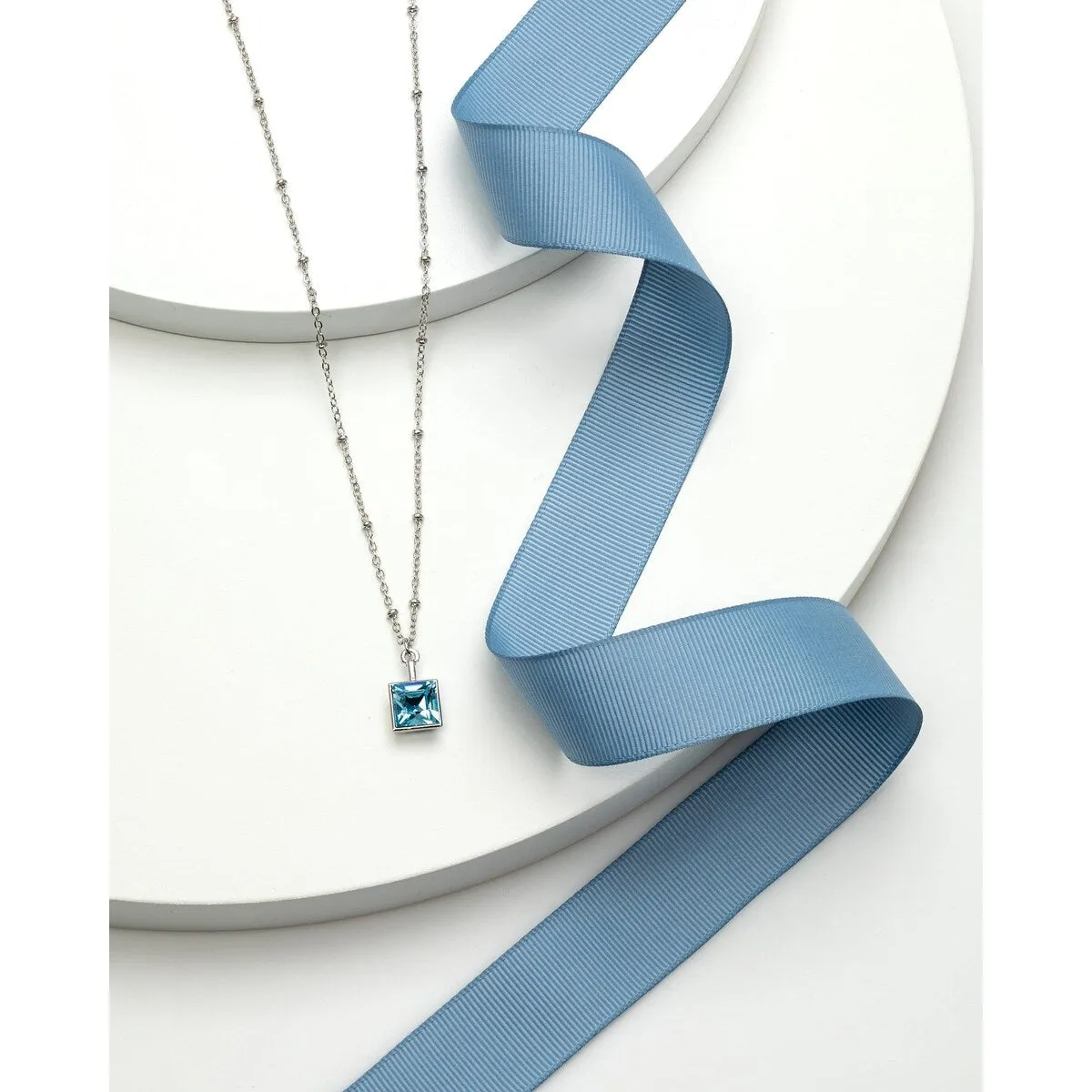 Square Crystal Dainty Pendant Necklace sold by Zulily product image thumbnail 3