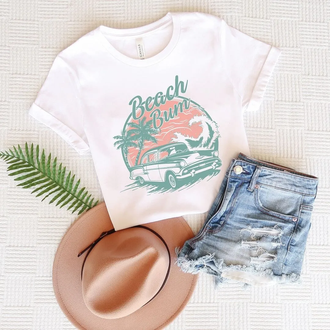 Beach Bum Vintage Car Short Sleeve Crewnneck Tee sold by Zulily