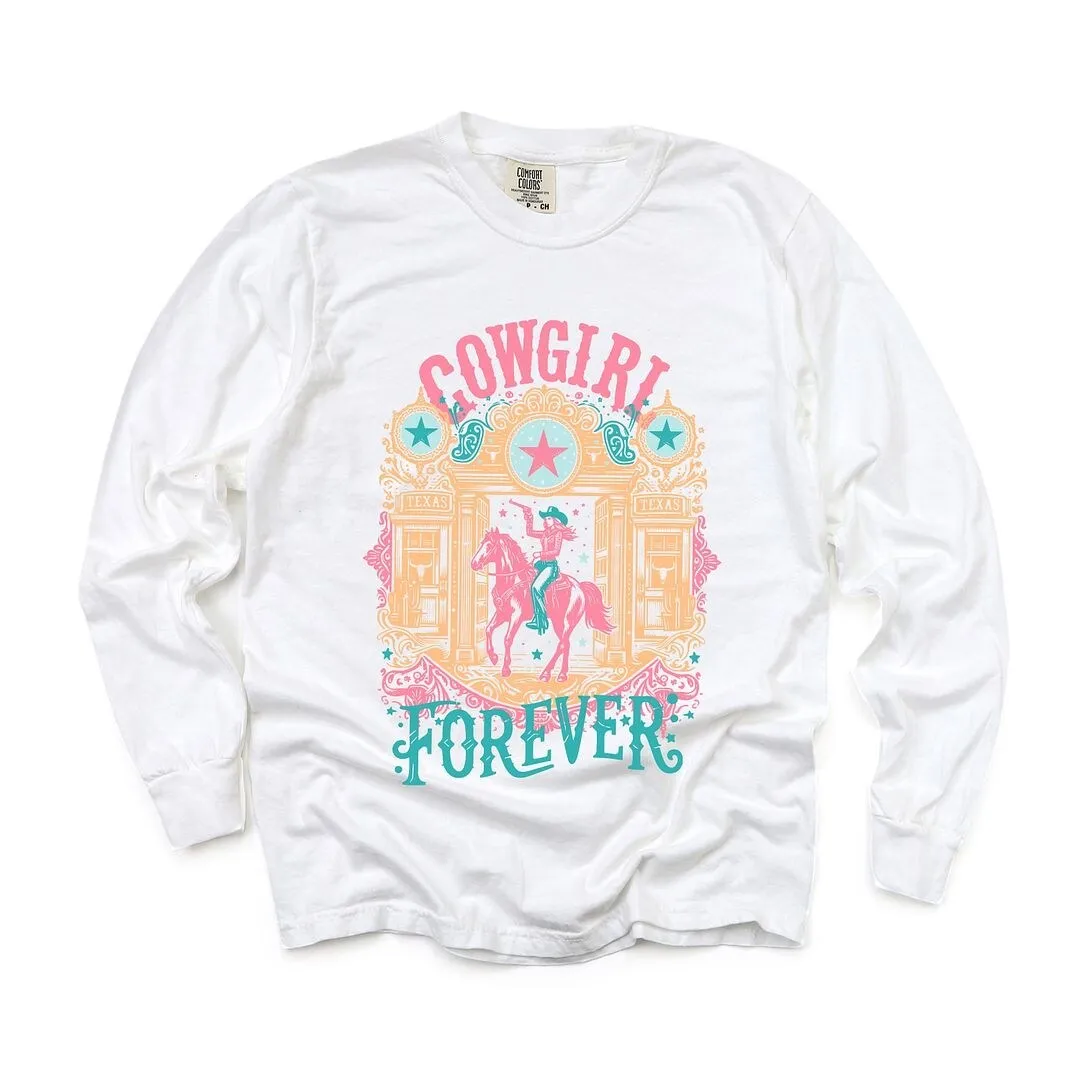 Cowgirl Forever Garment Dyed Long Sleeve sold by Zulily