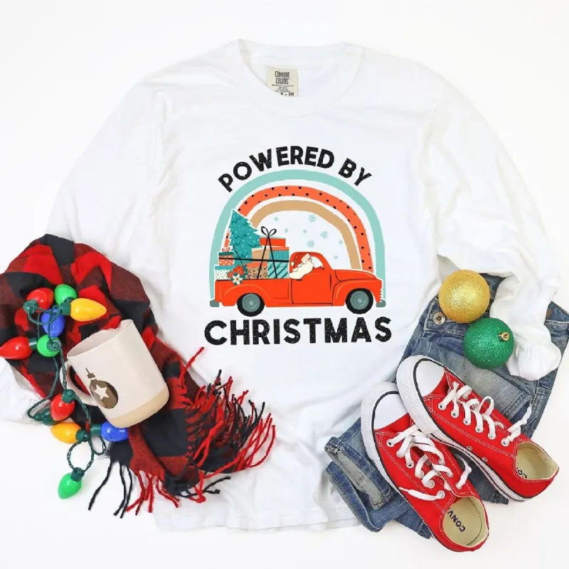 Powered by Christmas Garment Dyed Long Sleeve sold by Zulily