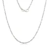 Curata Italian Rhodium Sterling Silver 1mm Margarita Chain Necklace - White sold by Zulily