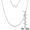Curata Italian Rhodium Sterling Silver 1mm Margarita Chain Necklace - White sold by Zulily