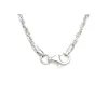 Curata Italian Rhodium Sterling Silver 1mm Margarita Chain Necklace - White sold by Zulily