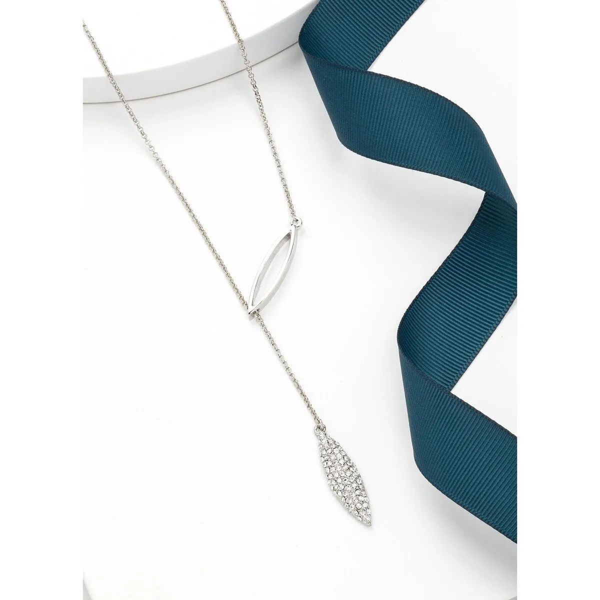 Clear Swarovski Crystal Pave Marquis Lariat-style Necklace sold by Zulily