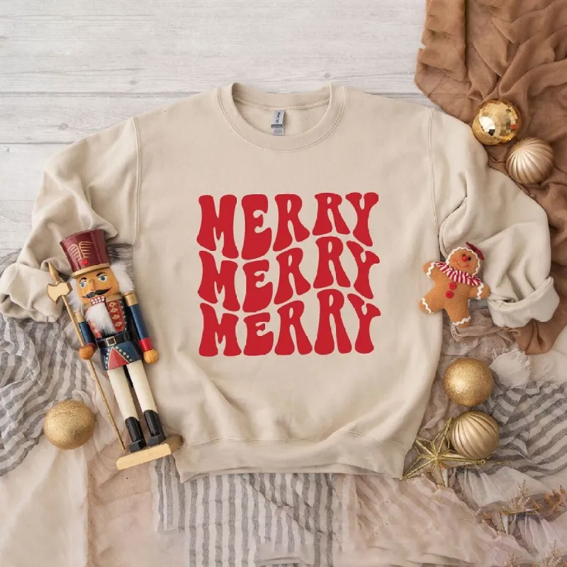 Merry Stacked Graphic Sweatshirt sold by Zulily