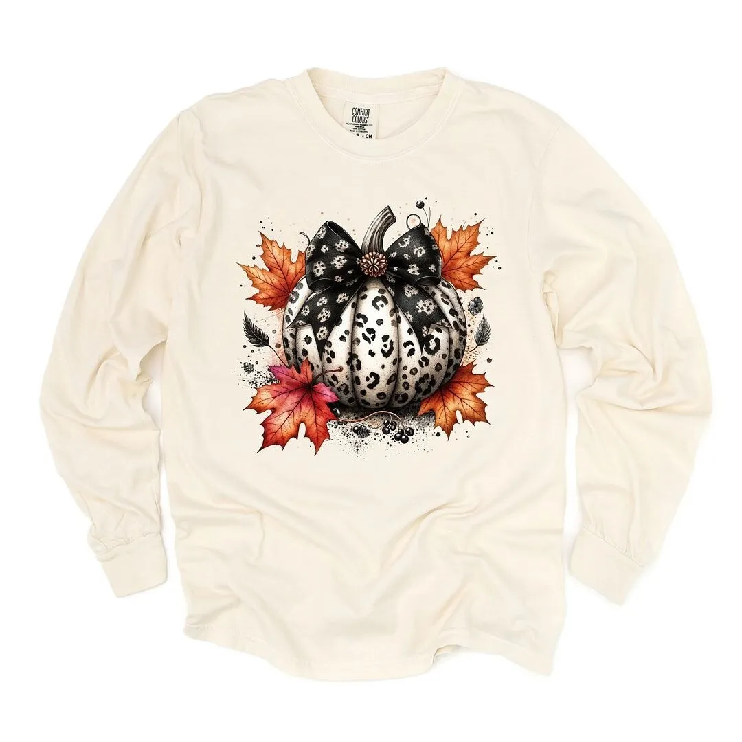 Coquette Animal Print Pumpkin Garment Dyed Long Sleeve sold by Zulily product image thumbnail 2
