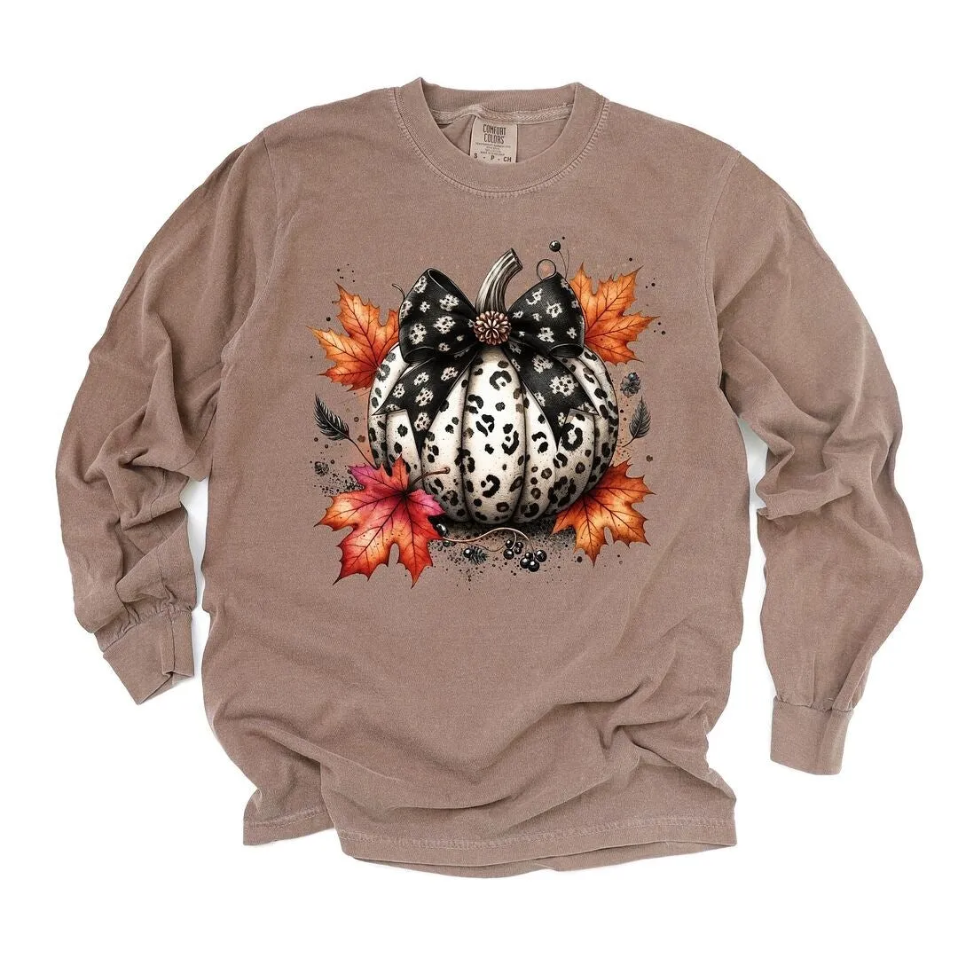 Coquette Animal Print Pumpkin Garment Dyed Long Sleeve sold by Zulily product image thumbnail 2