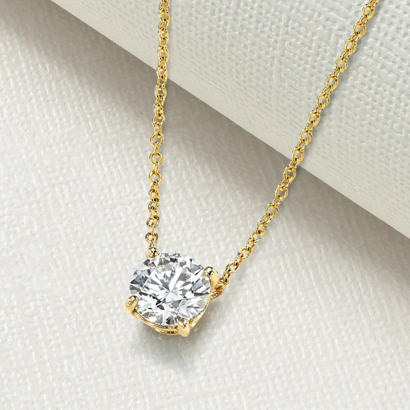 RhythmRocks 14K Gold Lab Grown Round Diamond Floating Solitaire Necklace 1.00 ct. tw. (E-F VS-SI) sold by Zulily
