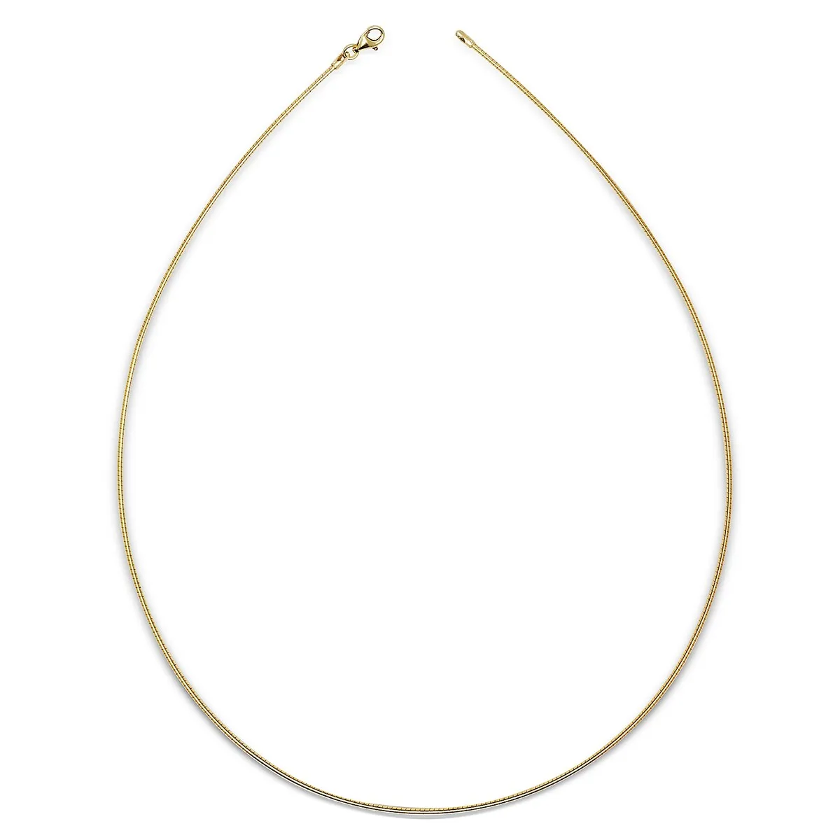 Italian Sterling Silver Round 2mm Yellow-gold-plated Omega Necklace (16-20') - Yellow sold by Zulily product image thumbnail 3