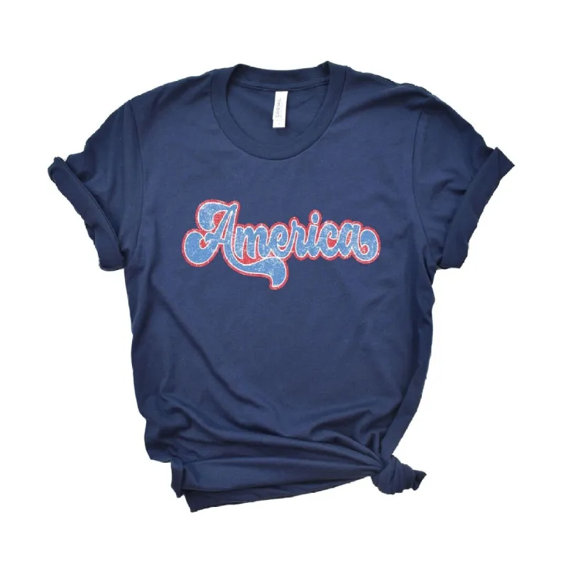 Grunge America Cursive Short Sleeve Crewnneck Tee sold by Zulily