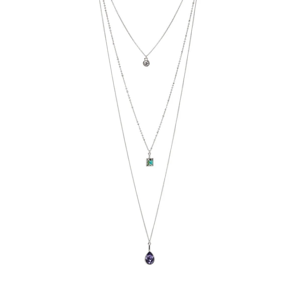 Three-in-one Layered Crystal Necklace sold by Zulily