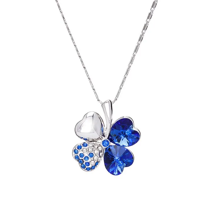 Crystal & Pave Four Leaf Clover Pendant Necklace sold by Zulily product image thumbnail 5