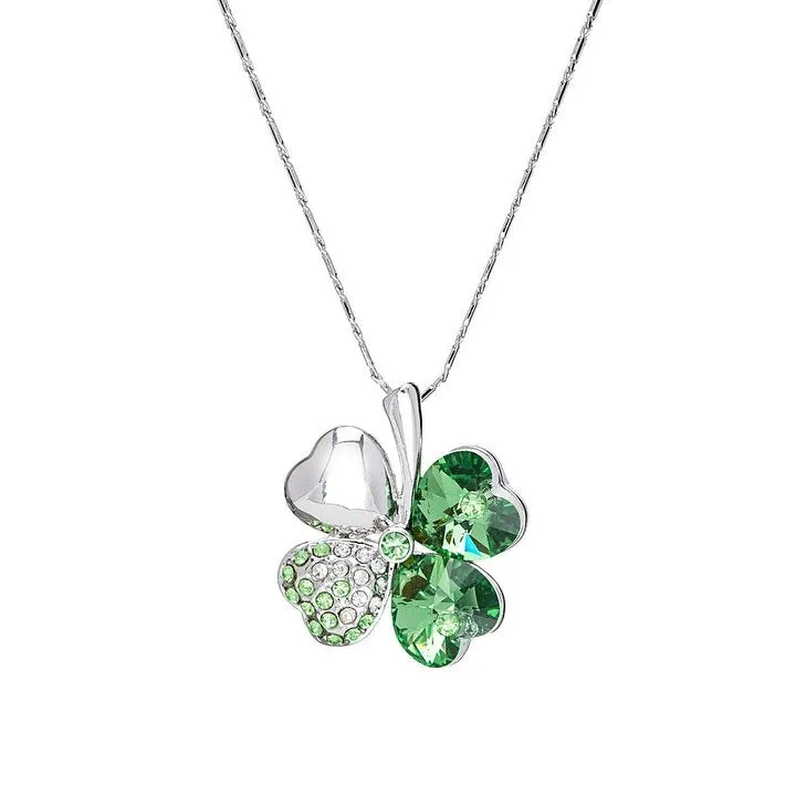 Crystal & Pave Four Leaf Clover Pendant Necklace sold by Zulily