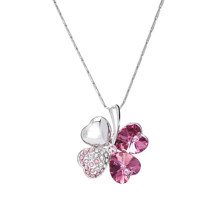 Crystal & Pave Four Leaf Clover Pendant Necklace sold by Zulily product image thumbnail 4