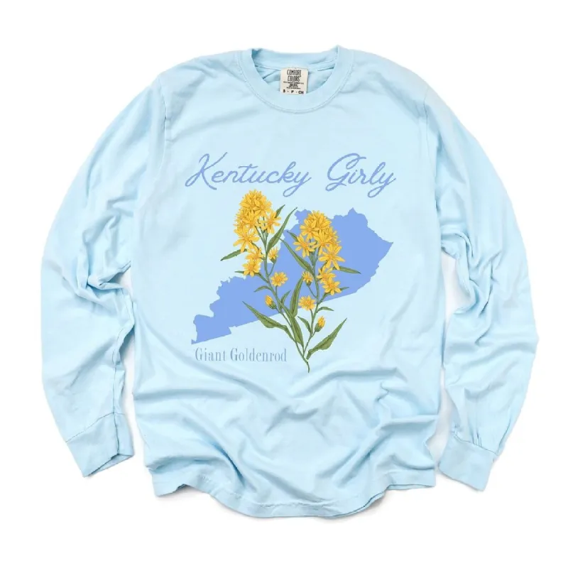 Kentucky Girly Flower Garment Dyed Long Sleeve sold by Zulily