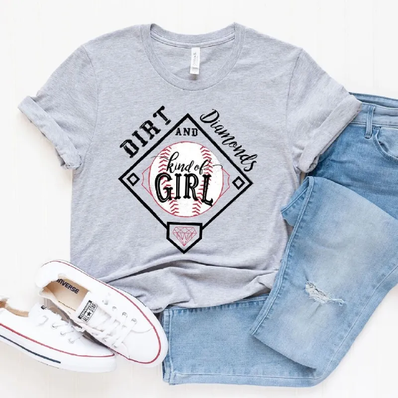 Dirt and Diamonds Kinda Girl Short Sleeve Crewnneck Tee sold by Zulily