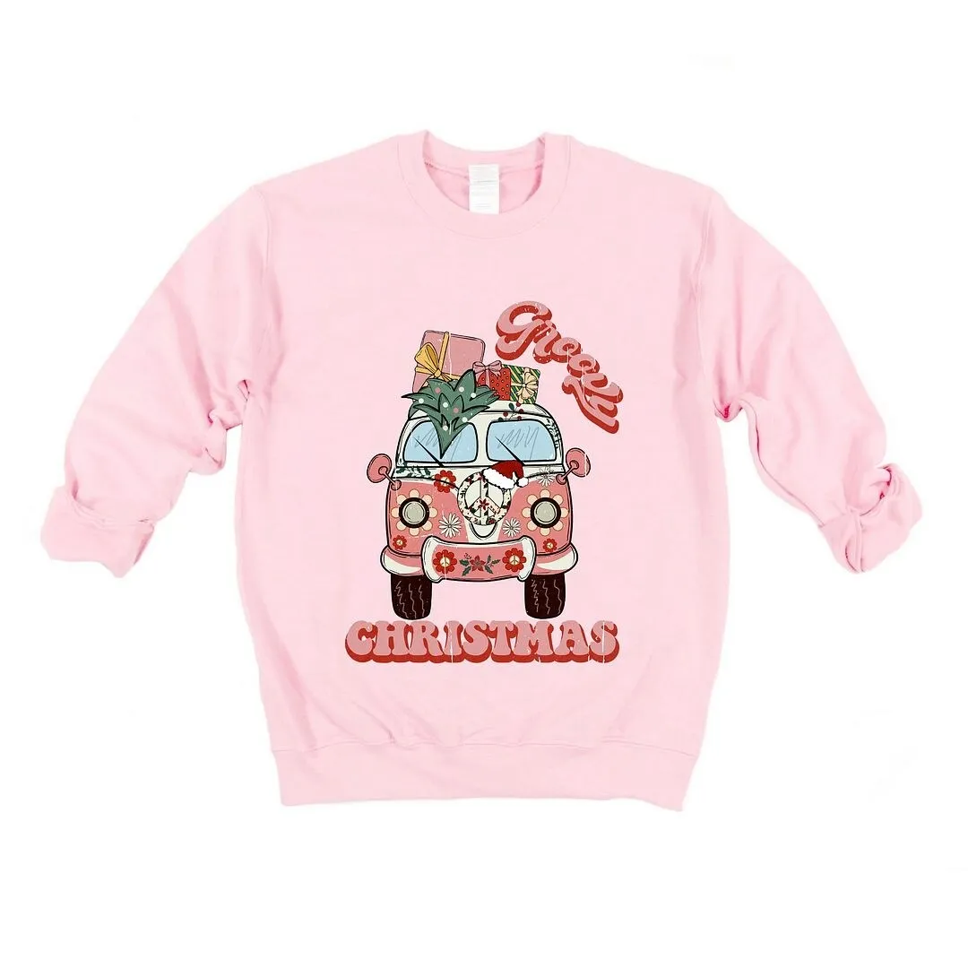 Retro Van Groovy Christmas Graphic Sweatshirt sold by Zulily product image thumbnail 2