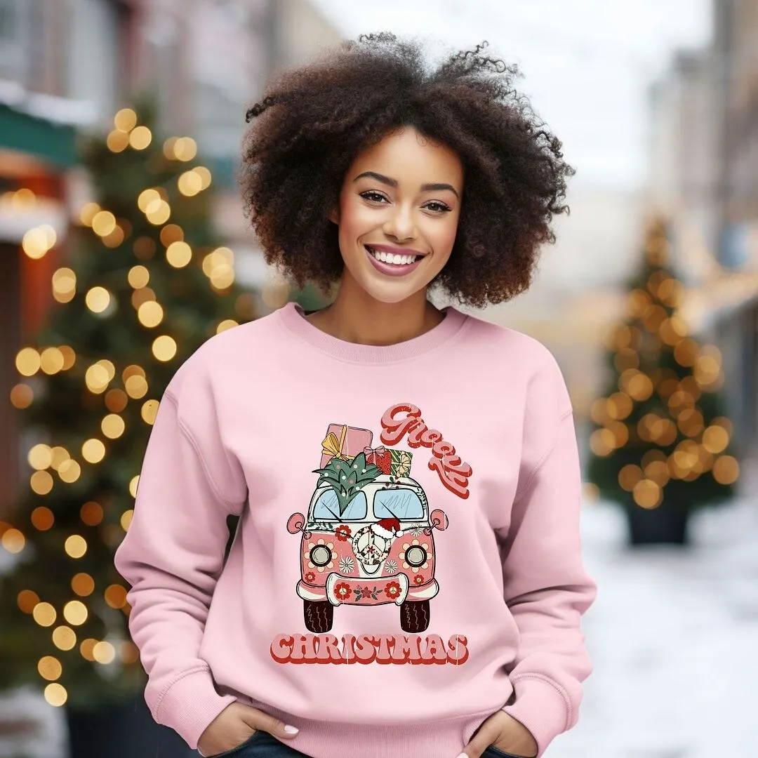 Retro Van Groovy Christmas Graphic Sweatshirt sold by Zulily product image thumbnail 3