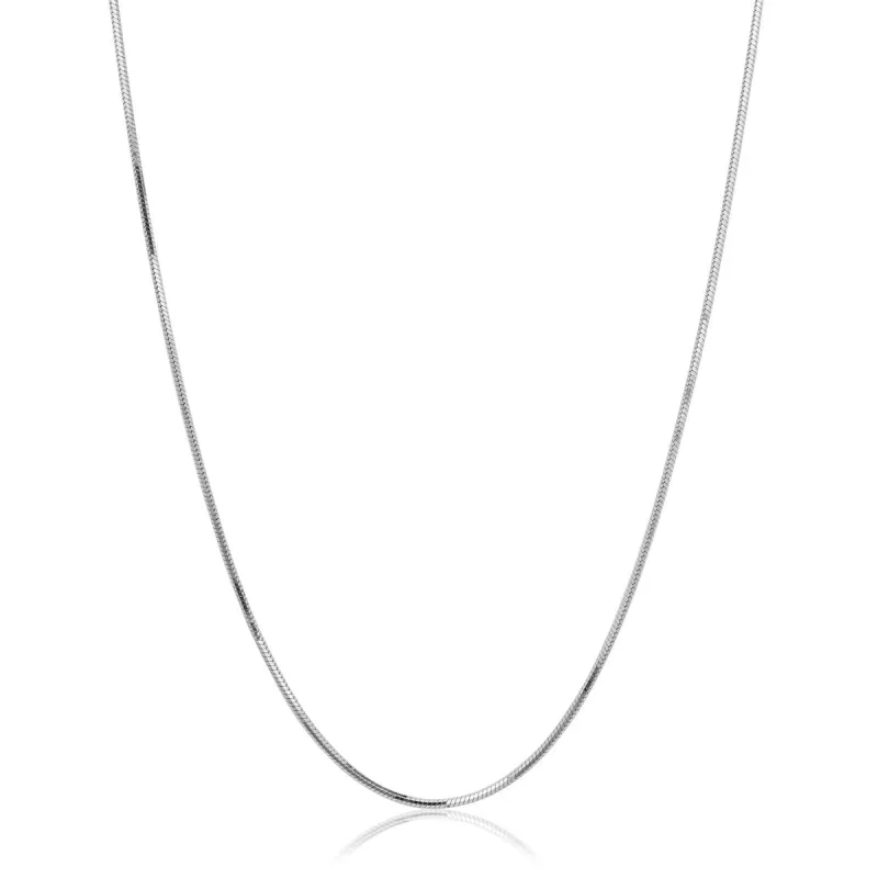 Italian Sterling Silver Snake Chain Necklace - White sold by Zulily