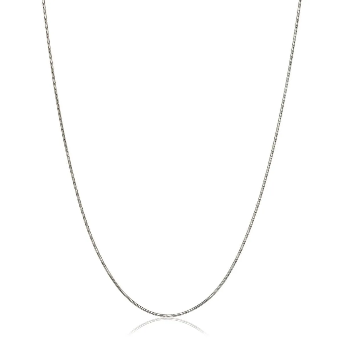 Curata Italian Sterling Silver Diamond-cut Snake Chain Necklace - White sold by Zulily