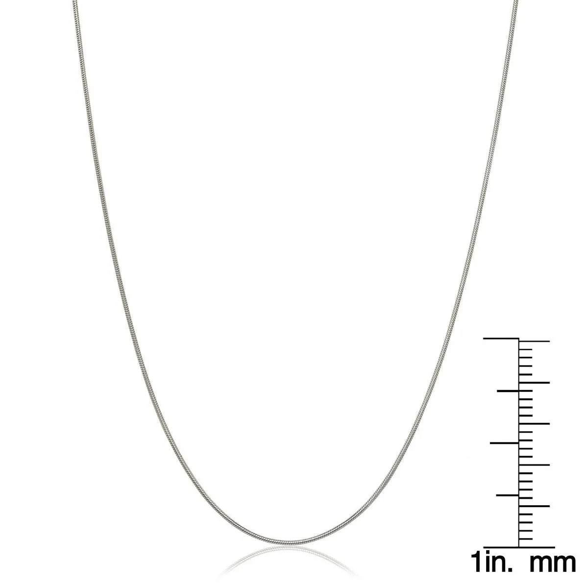 Curata Italian Sterling Silver Diamond-cut Snake Chain Necklace - White sold by Zulily product image thumbnail 2