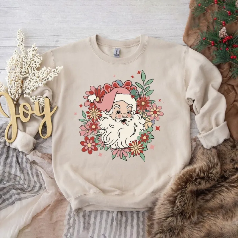 Floral Santa Graphic Sweatshirt sold by Zulily