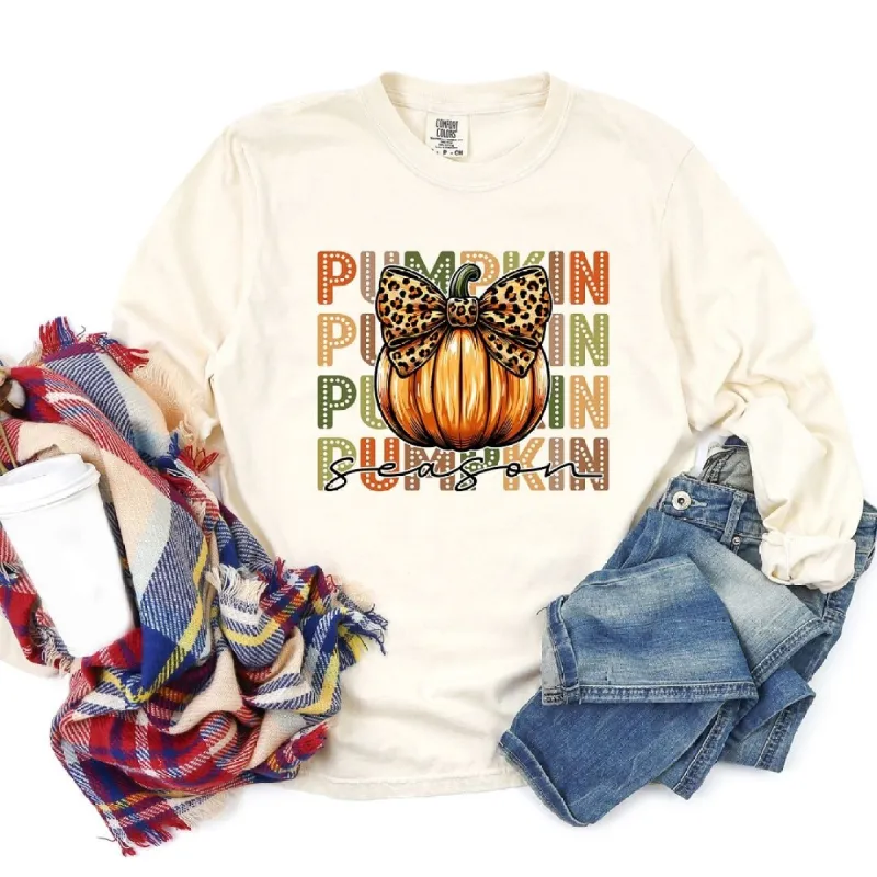 Coquette Pumpkin Season Garment Dyed Long Sleeve sold by Zulily