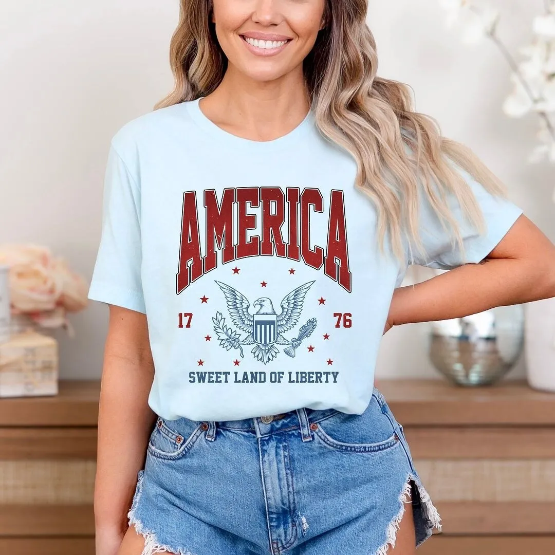 America Land of Liberty Eagle Short Sleeve Crewnneck Tee sold by Zulily product image thumbnail 3